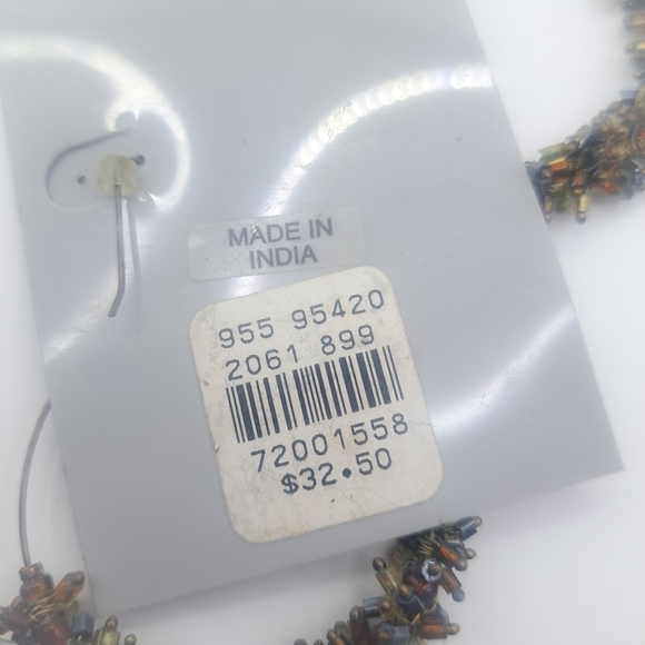 N.W.T. New York & Company Beaded Hoop Earrings - Picture 3 of 3